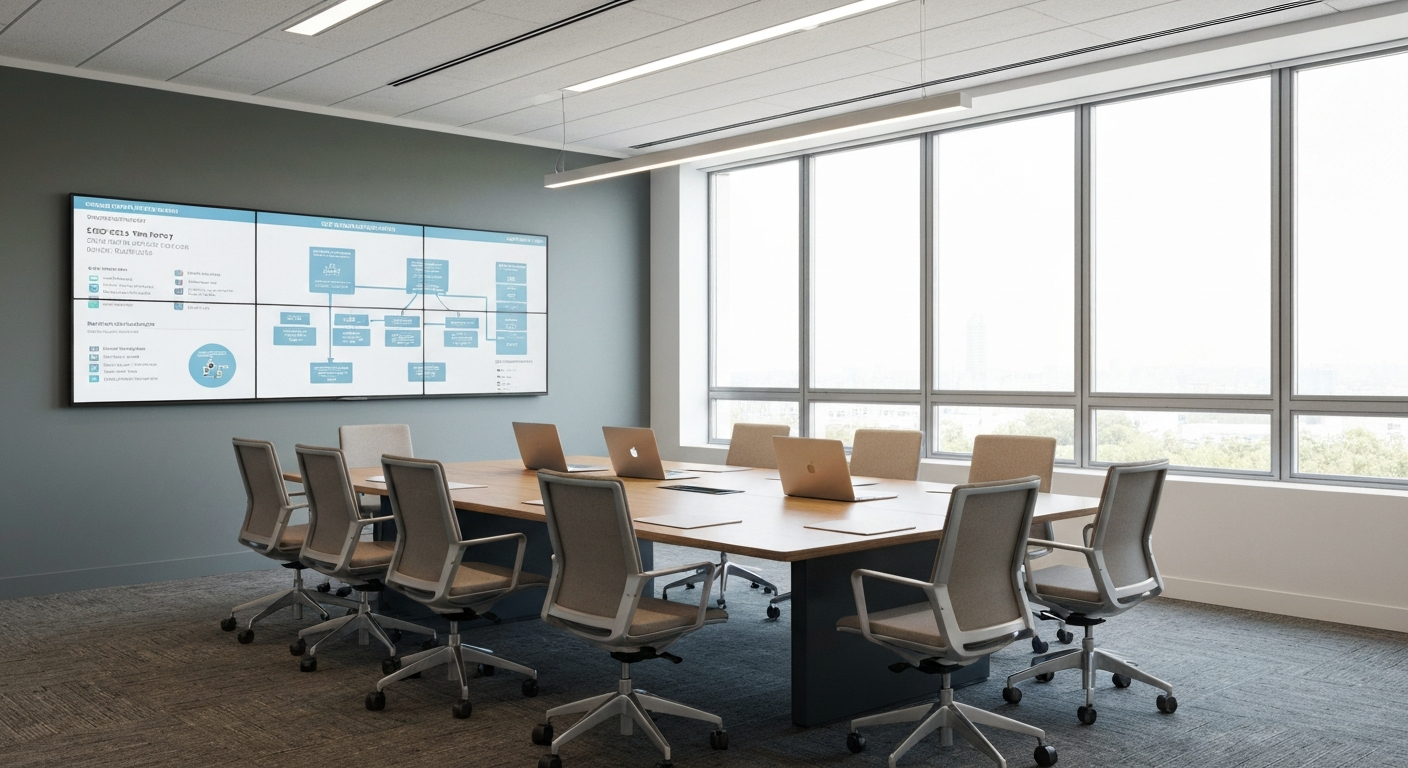 cas-usage-strategies-seo-programmatique-automatisation.png Salle de conférence avec présentation des cas d'usage et stratégies de mise en œuvre du SEO programmatique pour l'automatisation du référencement