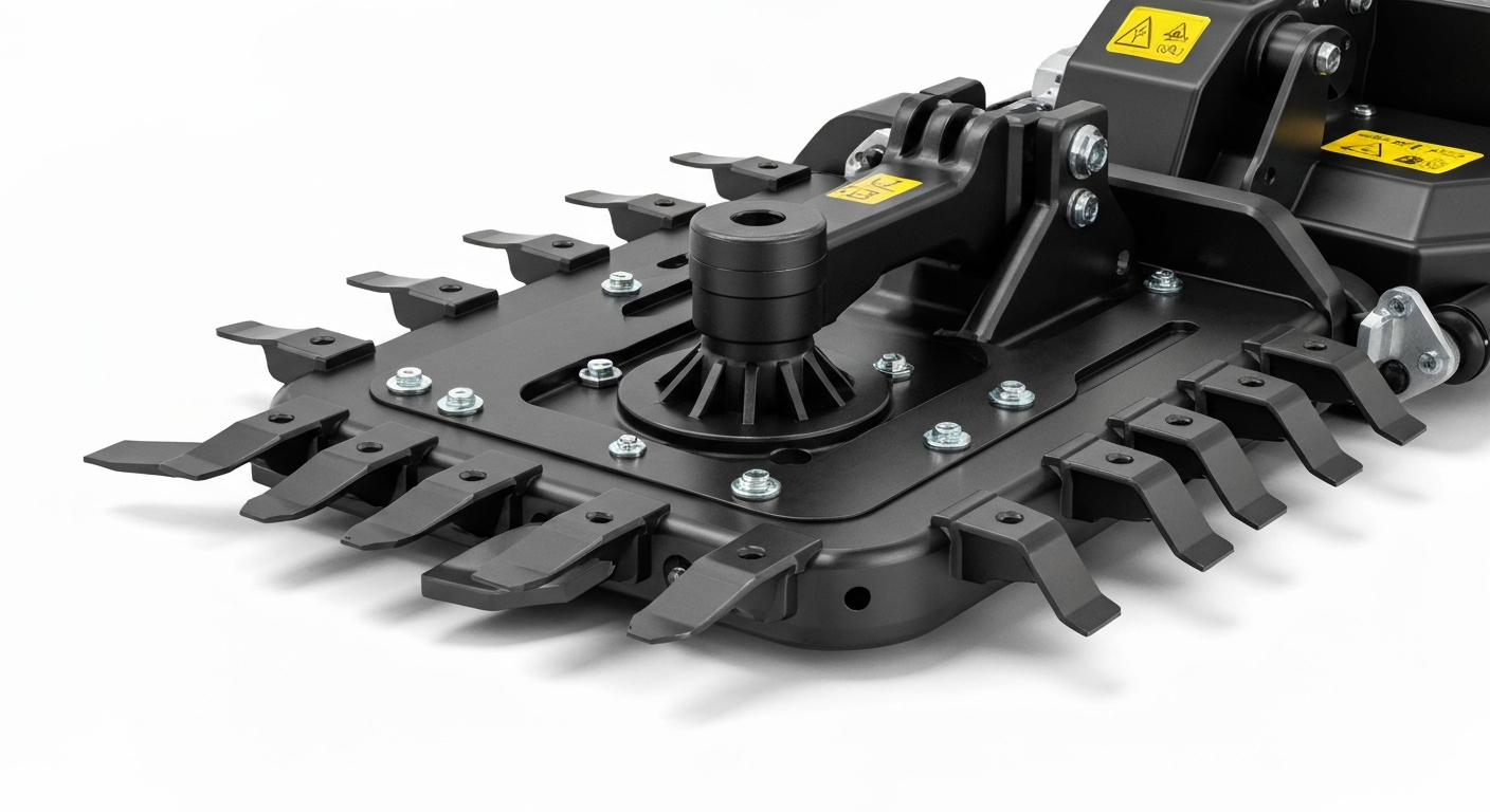 Lames spécialisées et plateau de coupe pour équipements tondeuse radiocommandée professionnelle
