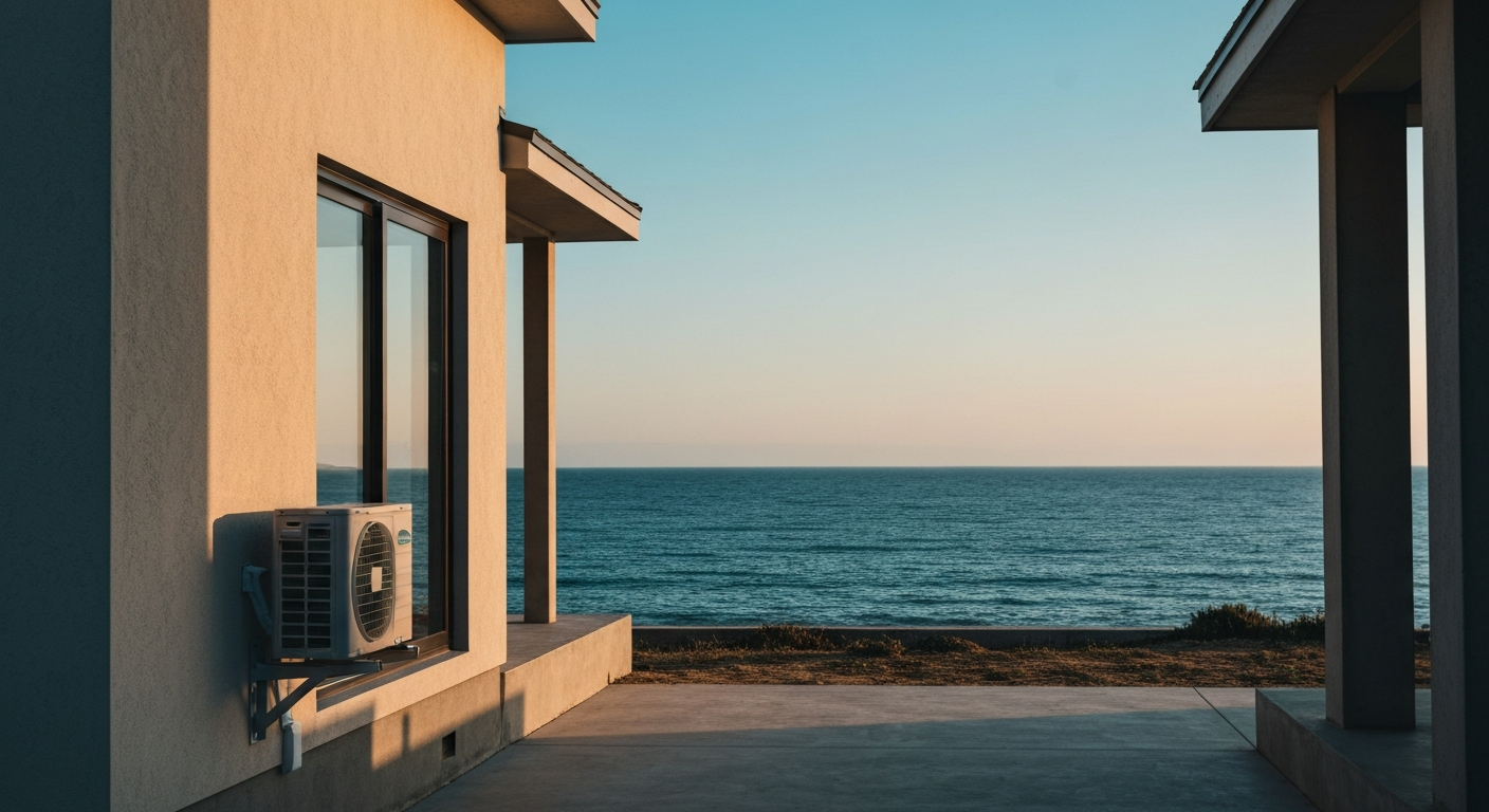 Installation de climatisation réversible adaptée au climat océanique de Vendée près de La Roche-sur-Yon