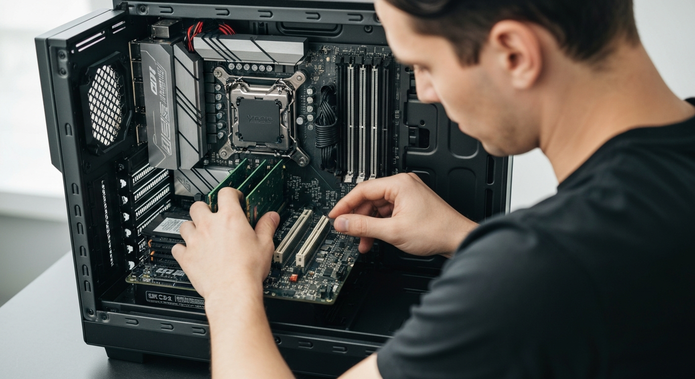 Dépannage PC avec test des composants internes par un technicien infoadom.fr à Saint-Malo