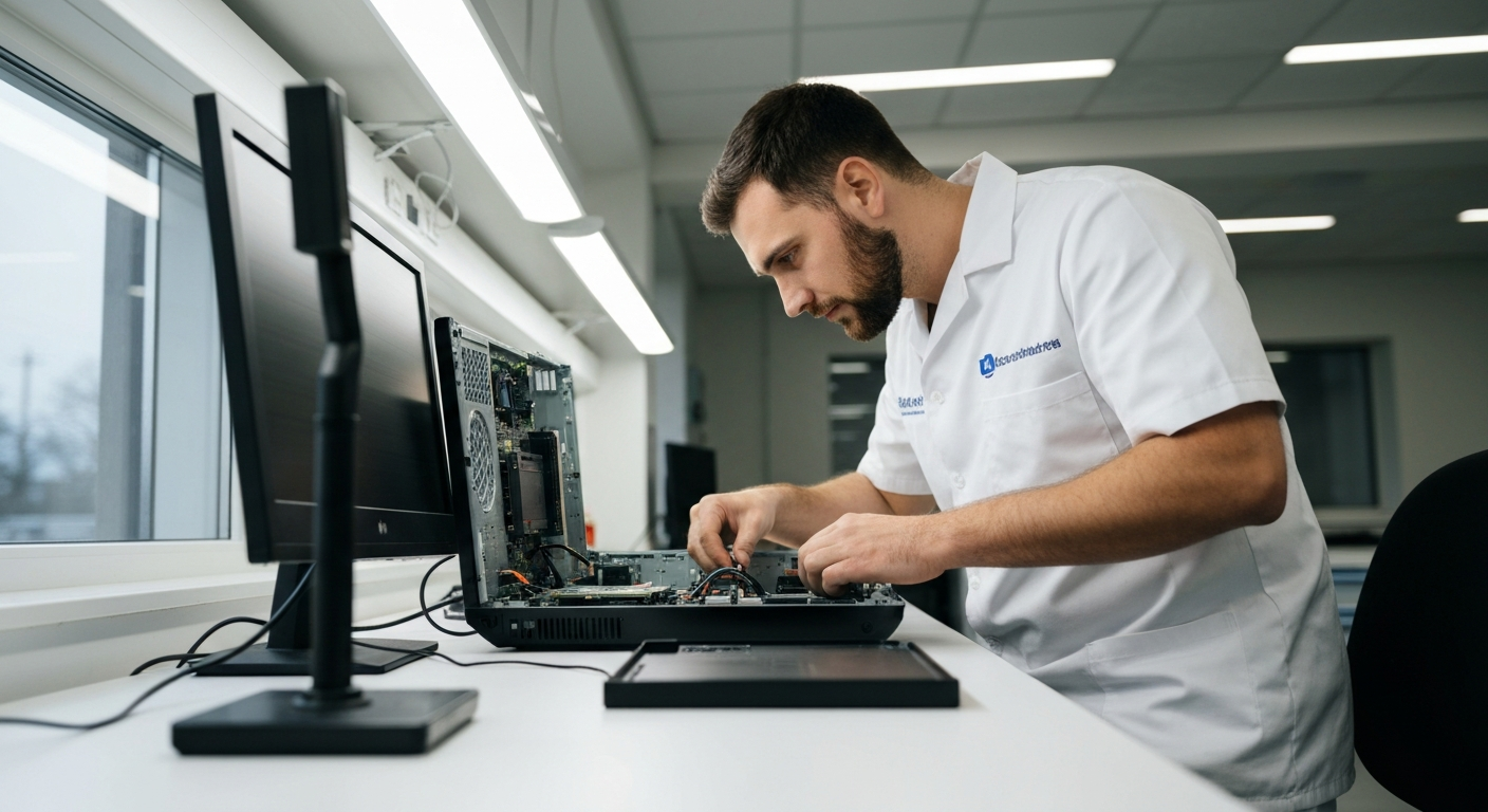 Technicien professionnel de dépannage PC infoadom.fr intervenant à Saint-Malo