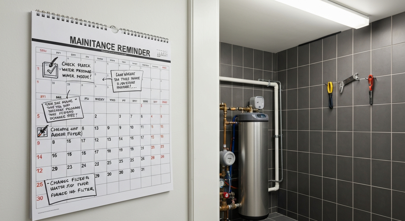 Calendrier de maintenance avec rappels d'entretien pour adoucisseur d'eau - fréquence d'entretien optimale