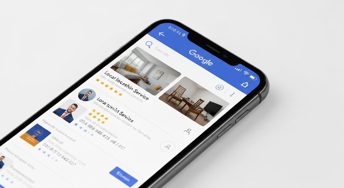 Résultats de recherche Google illustrant l'importance du SEO local pour un artisan