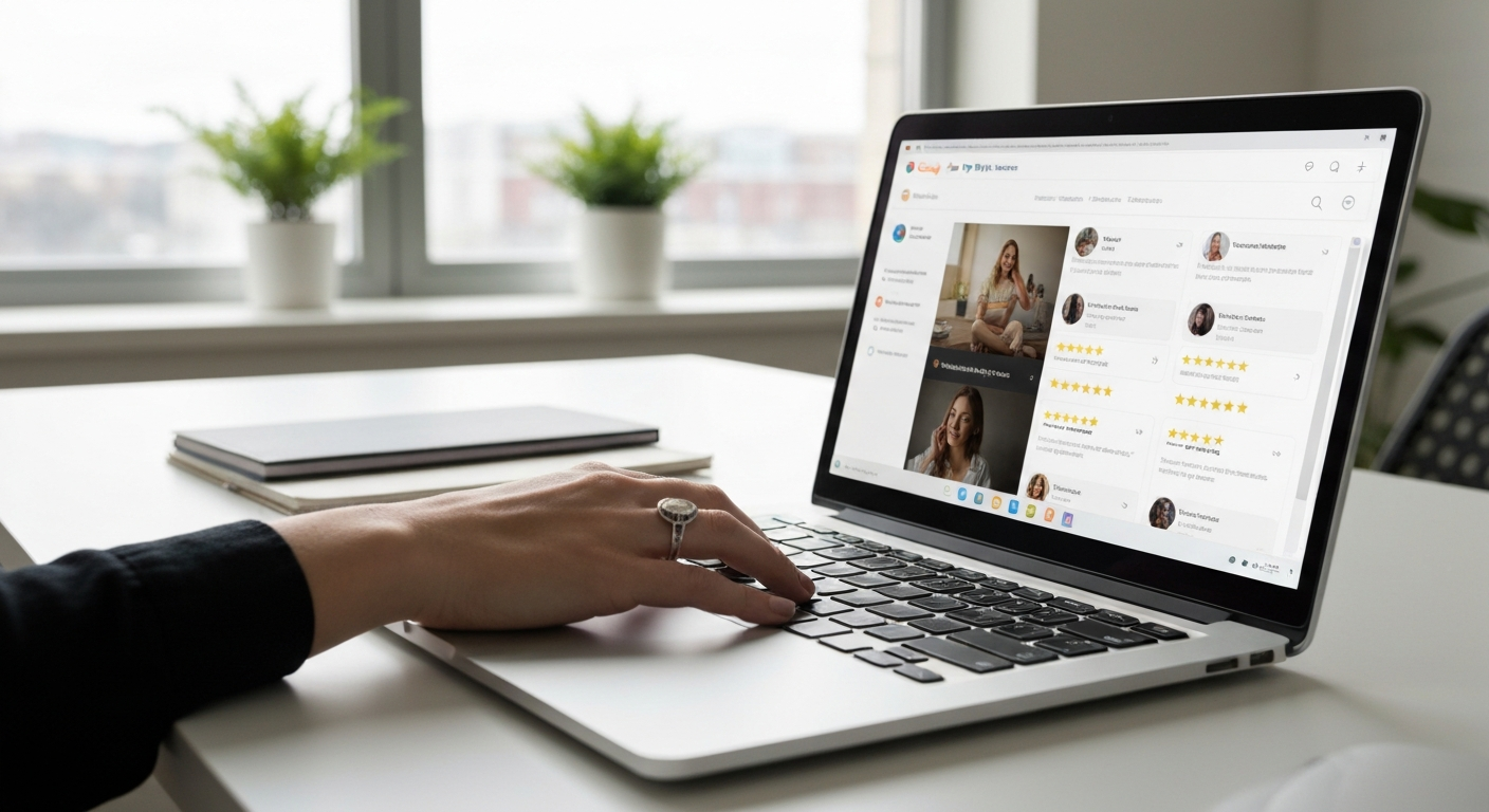 Artisan rédigeant une réponse professionnelle à un avis positif Google