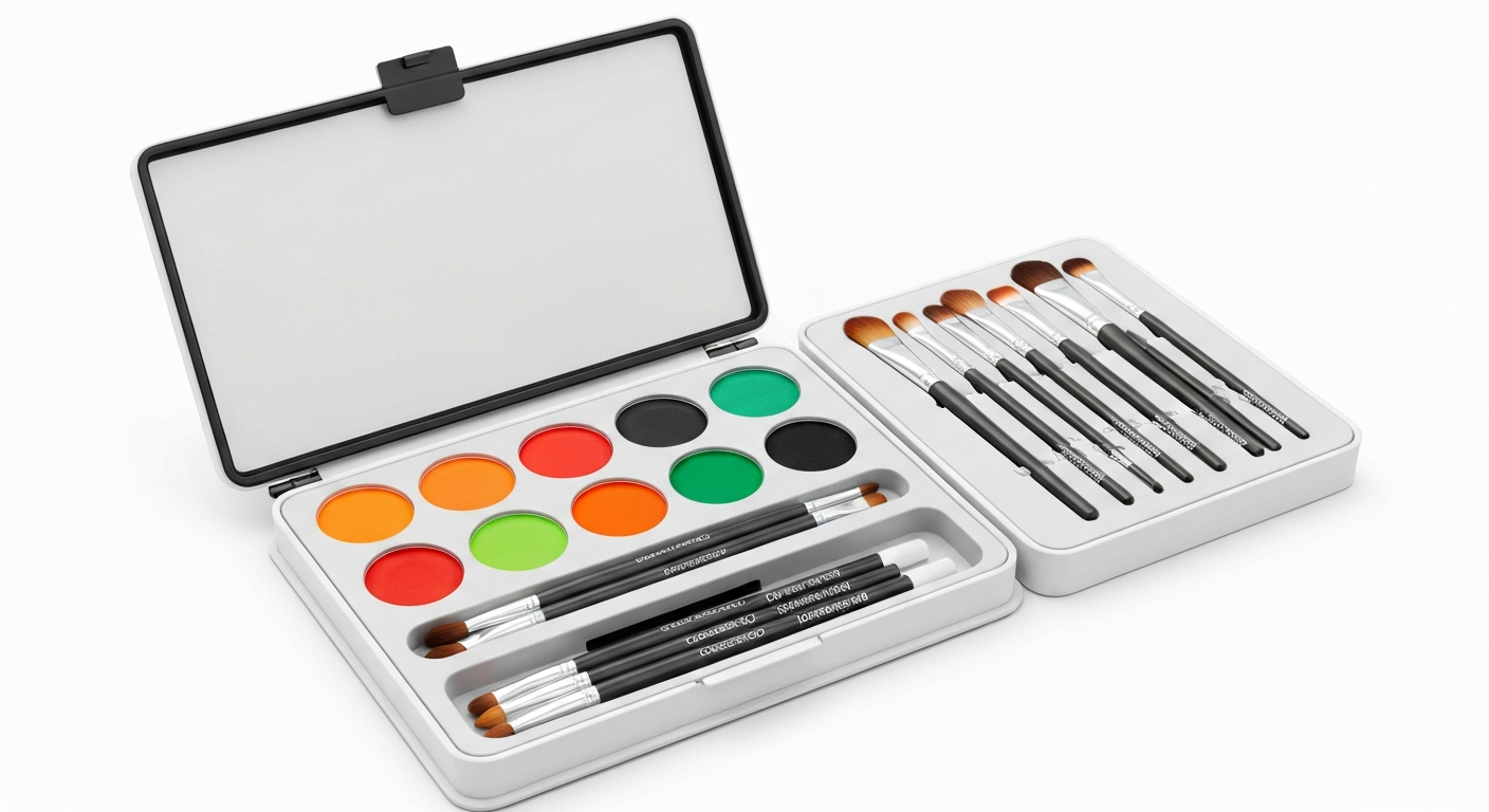 bases-maquillage-halloween-facile-debutants.png Kit de maquillage halloween facile pour débutants avec les produits de base nécessaires pour commencer