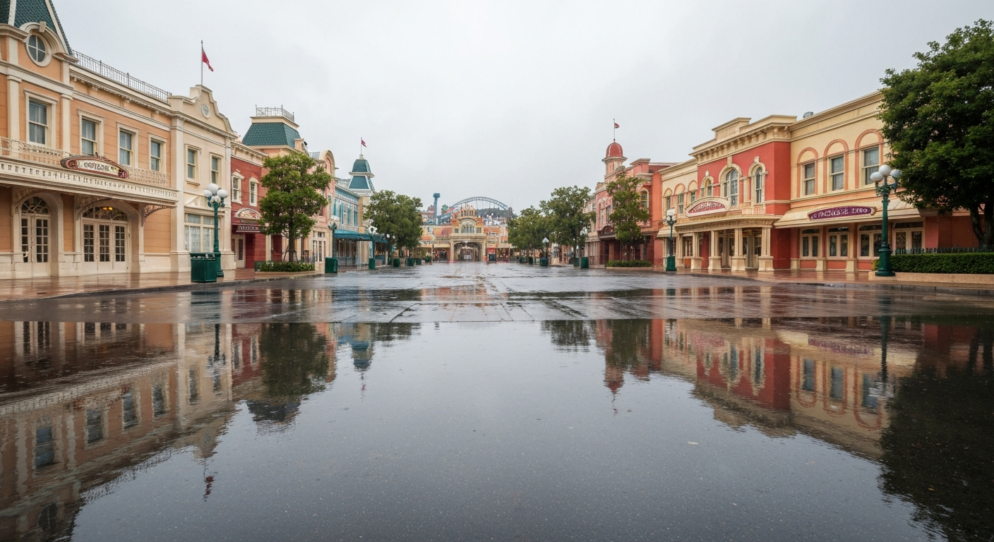 Disneyland Paris in the rain with kids