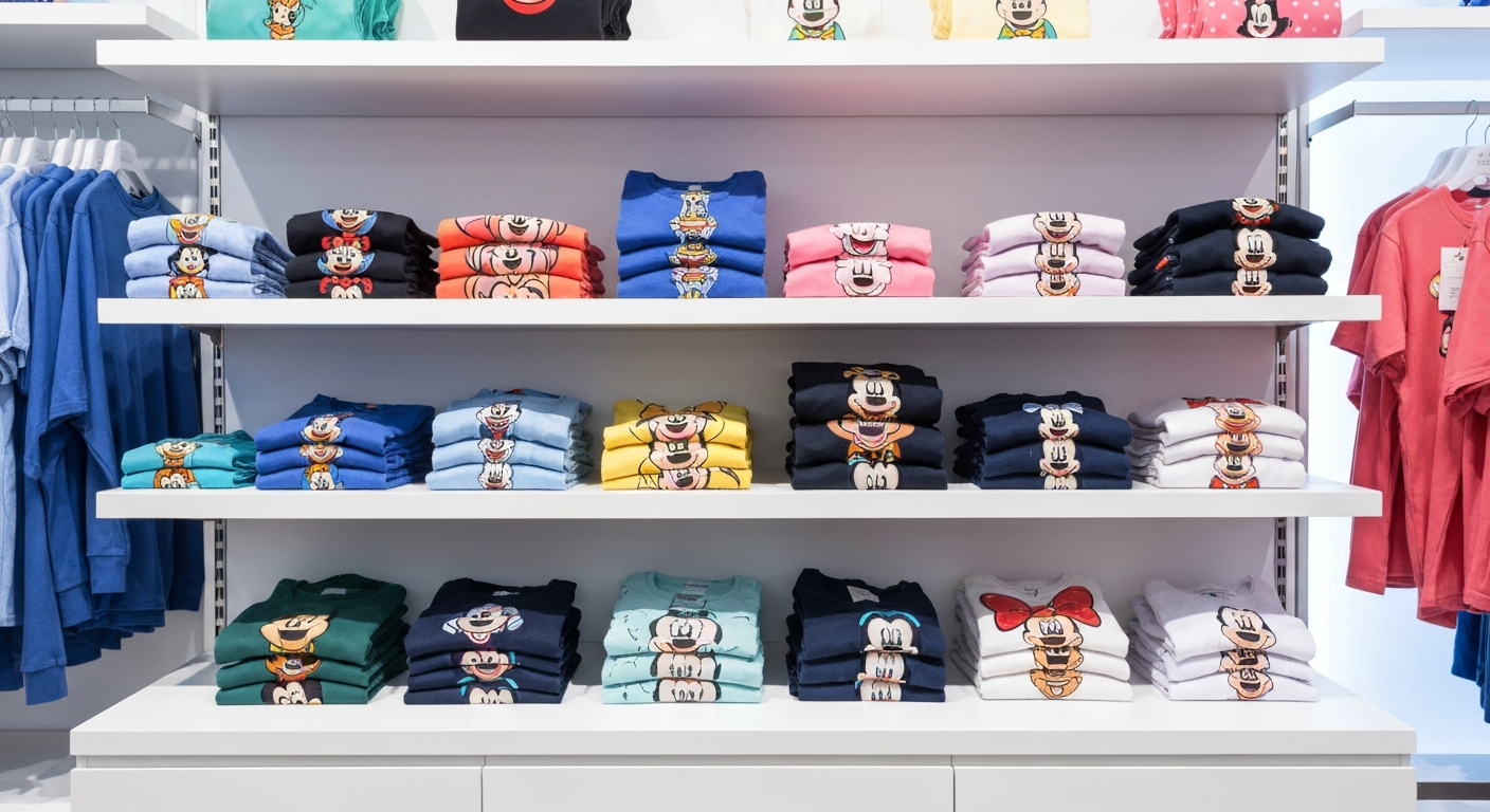 Selection of affordable Disney Marvel and Pixar clothing available at Primark Val d'Europe for the whole family