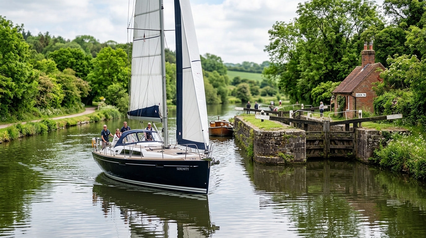 Bateau à voile lors d'un convoyage bateau en France