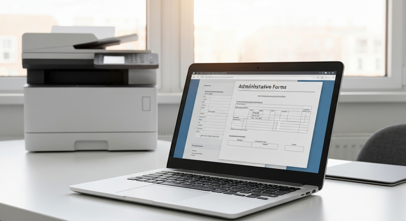 Ordinateur portable et imprimante pour la gestion administrative des employeurs particuliers