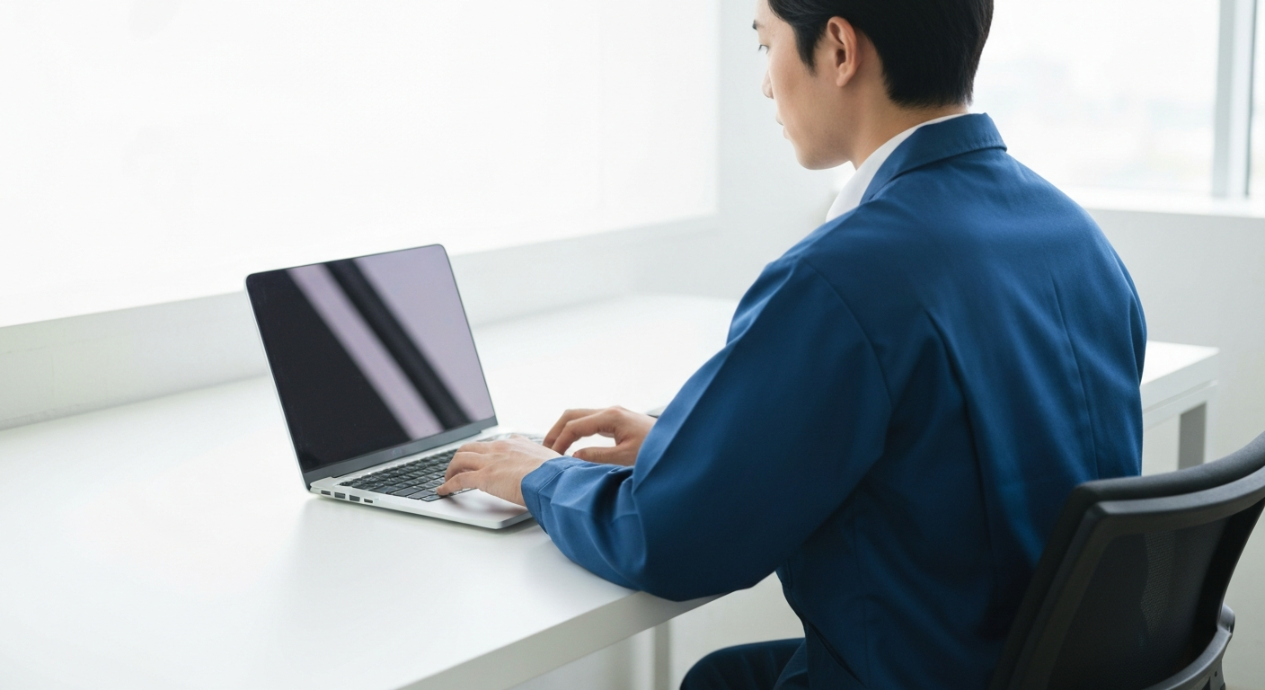 Technicien informatique professionnel effectuant un diagnostic sur ordinateur portable à Pleurtuit